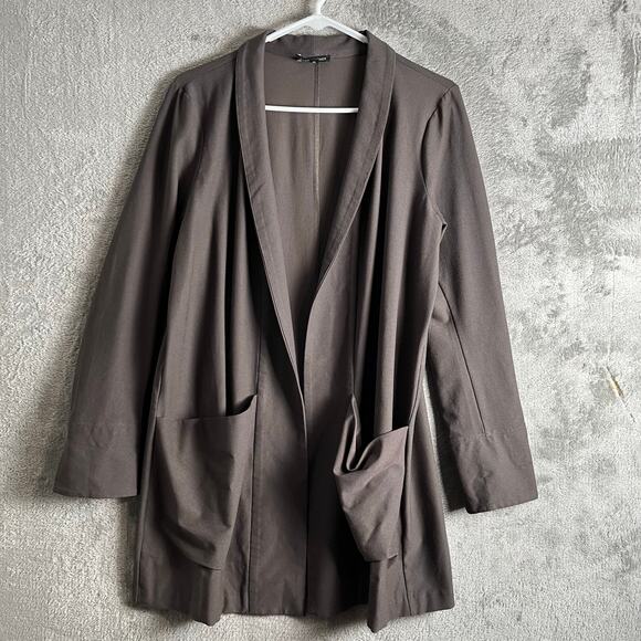 Eileen Fisher Jackets & Blazers - Eileen Fisher Washable Stretch Crepe Jacket Size Small‎ Rye Grayish Brown